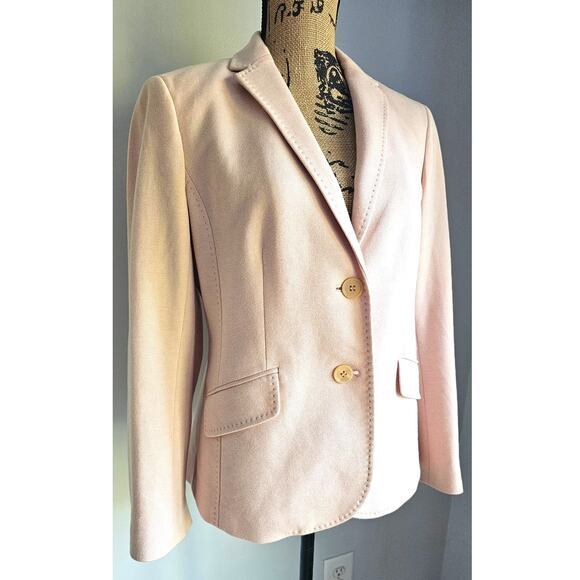 Talbots Pink Peach 2 Button Blazer, Gorgeous Stitching Detailed, New, Sz 8 - Picture 3 of 9